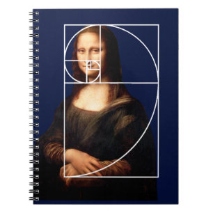 Leonardo da Vinci Mona Lisa Fibonacci Sequence Notizblock