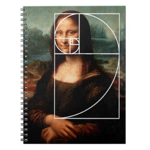 Leonardo da Vinci Mona Lisa Fibonacci Sequence Notizblock