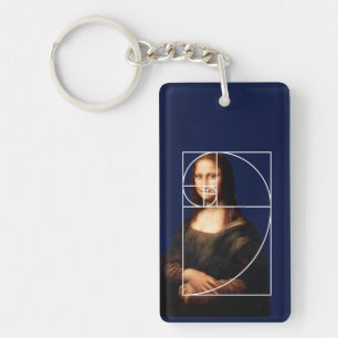 Leonardo da Vinci Mona Lisa Fibonacci Sequence Schlüsselanhänger