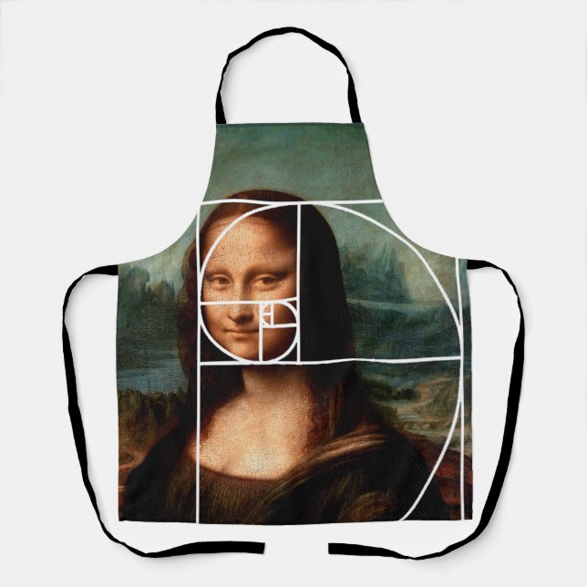 Leonardo da Vinci Mona Lisa Fibonacci Sequence Schürze (Vorderseite)