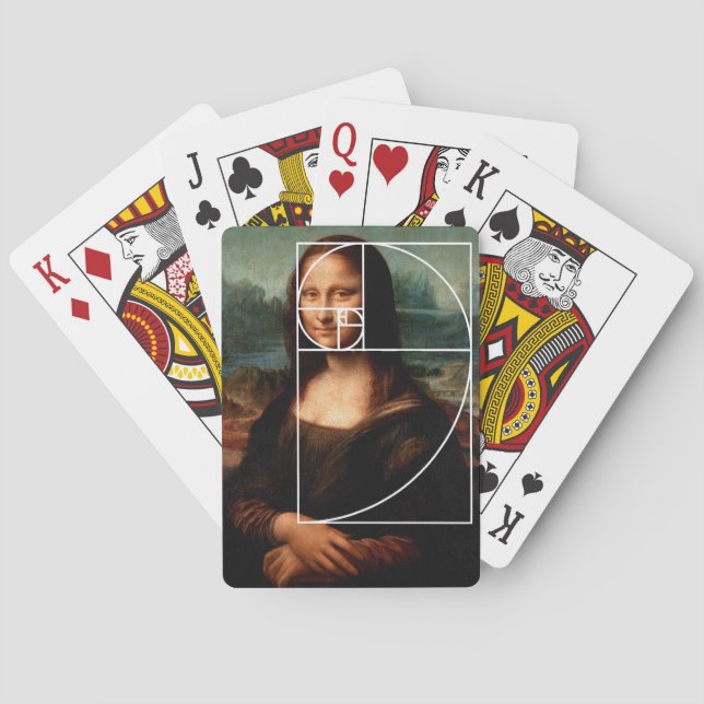 Leonardo da Vinci Mona Lisa Fibonacci Sequence Spielkarten (Rückseite)
