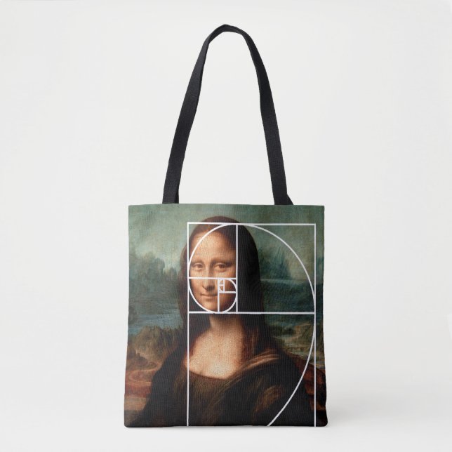 Leonardo da Vinci Mona Lisa Fibonacci Sequence Tasche (Vorderseite)