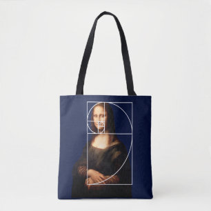 Leonardo da Vinci Mona Lisa Fibonacci Sequence Tasche