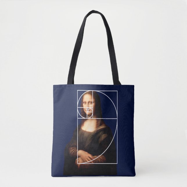 Leonardo da Vinci Mona Lisa Fibonacci Sequence Tasche (Vorderseite)