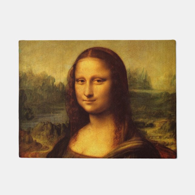 Leonardo Da Vinci Mona Lisa Kunstmalerei Fußmatte (Vorderseite)