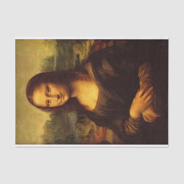 Leonardo Da Vinci Mona Lisa Kunstmalerei Seidenpapier (Vorderseite)