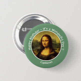 Leonardo da Vinci Mona Lisa Party Collection Button