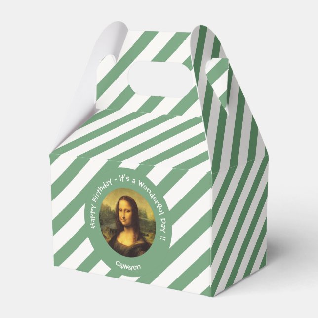 Leonardo da Vinci Mona Lisa Party Collection Geschenkschachtel (Rückseite)