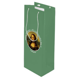 Leonardo da Vinci Mona Lisa Party Collection Geschenktüte Für Weinflaschen