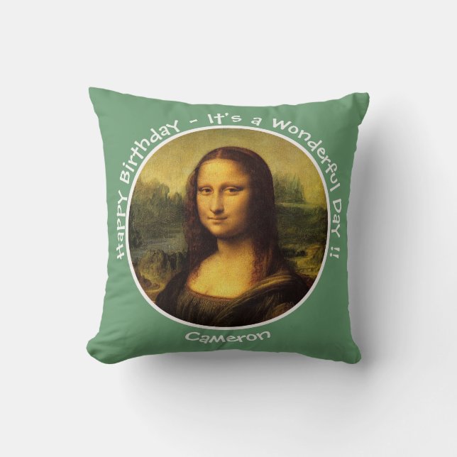 Leonardo da Vinci Mona Lisa Party Collection Kissen (Vorderseite)