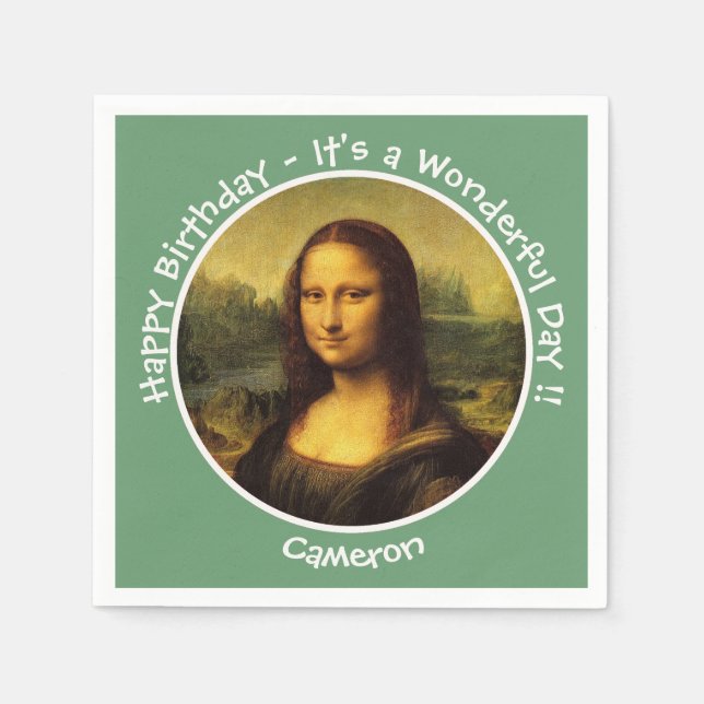 Leonardo da Vinci Mona Lisa Party Collection Serviette (Vorderseite)