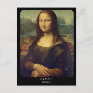 LEONARDO DA VINCI / Mona Lisa Postkarte
