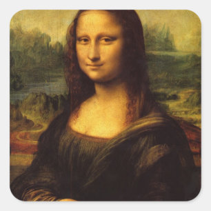 Leonardo da Vinci, Mona Lissabon Quadratischer Aufkleber