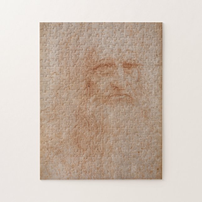 Leonardo Da Vinci, mutmaßliches Selbstportrait (Vertikal)