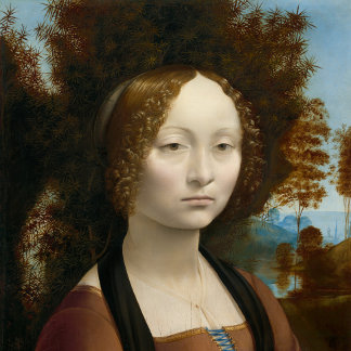Leonardo da Vinci painting of Ginevra de' Bencimug Kaffeetasse