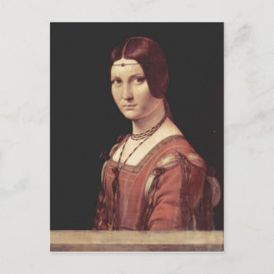 Leonardo da Vinci Portr?t einer Frau Postkarte