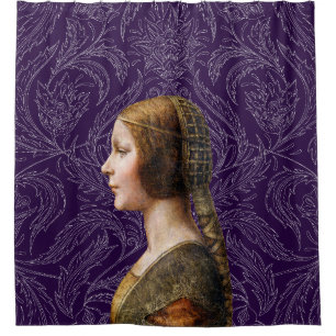Leonardo da Vinci Portrait La Bella Principessa Duschvorhang