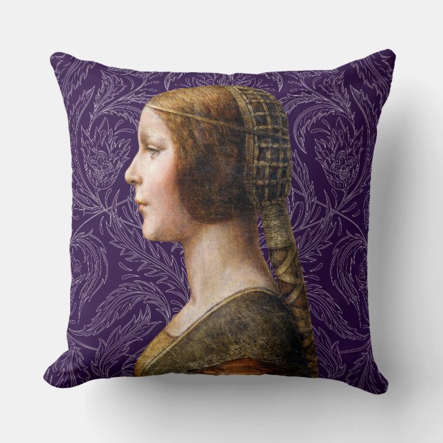 Leonardo da Vinci Portrait La Bella Principessa Kissen (Vorderseite)