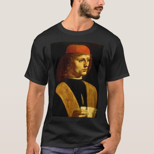 Leonardo da Vinci Portrait T-Shirt (Vorderseite)