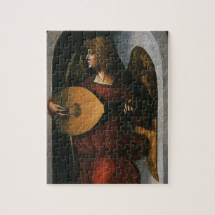 Leonardo da Vinci"s Ein Engel in Rot mit Lute