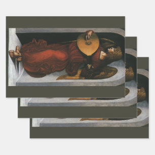 Leonardo da Vinci"s Ein Engel in Rot mit Lute Geschenkpapier Set
