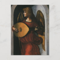 Leonardo da Vinci"s Ein Engel in Rot mit Lute