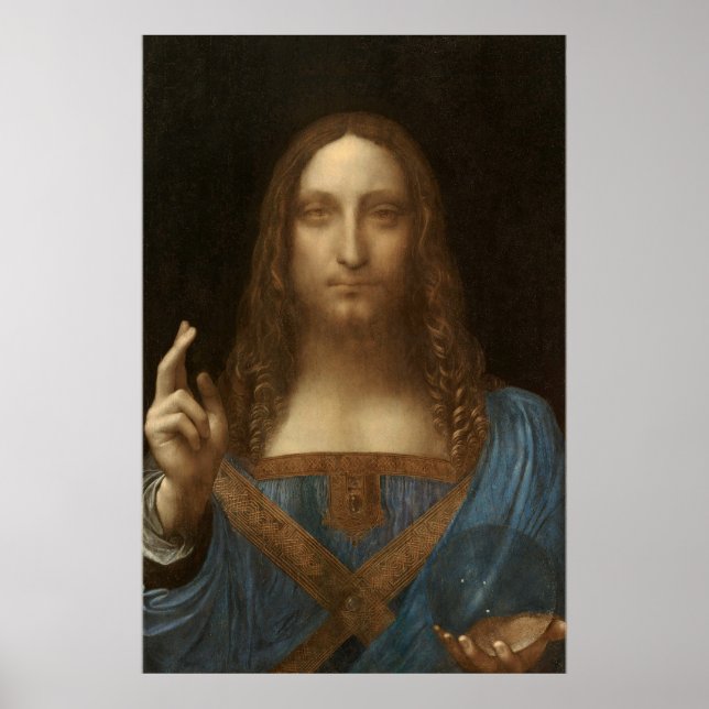 Leonardo da Vinci Salvator Mundi Poster Print (Vorne)