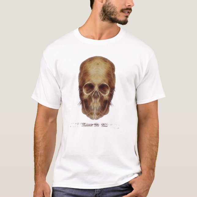 Leonardo da Vinci-Schädel Frac T-Shirt (Vorderseite)