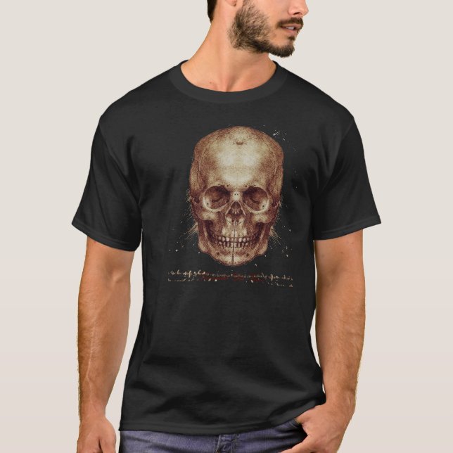 Leonardo da Vinci-Schädel T-Shirt (Vorderseite)