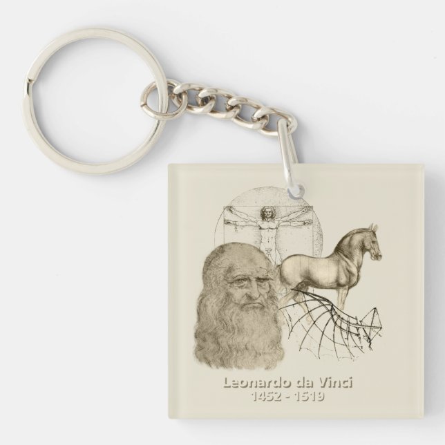 Leonardo da Vinci Schlüsselanhänger (Vorderseite)