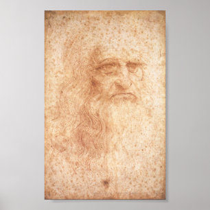 Leonardo da Vinci Selbstportrait Poster c. 1513
