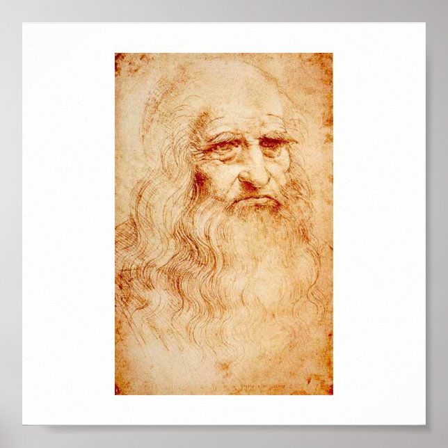 Leonardo Da Vinci Selbstporträt ca. 1510-1515 Poster (Vorne)