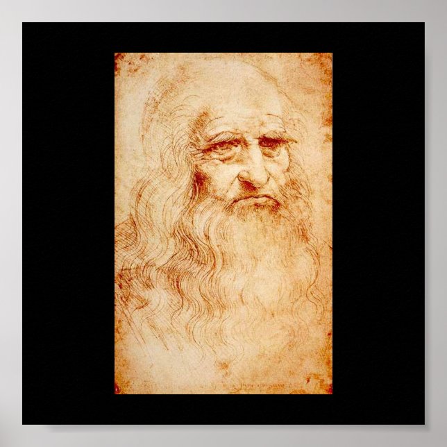 Leonardo Da Vinci Selbstporträt ca. 1510-1515 Poster (Vorne)