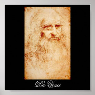 Leonardo da Vinci-Selbstporträt circa 1510-1515 Poster