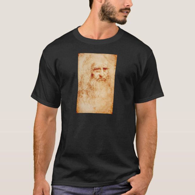 Leonardo da Vinci-Selbstporträt circa 1510-1515 T-Shirt (Vorderseite)