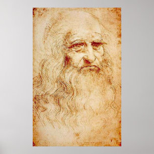 Leonardo da Vinci - Selbstporträt Poster