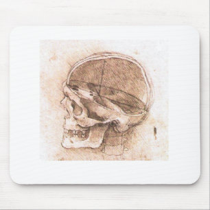 Leonardo da Vinci Skull Anatomie Kunst Mousepad