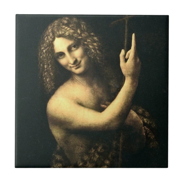 Leonardo Da Vinci - St. John Der Täufer Fliese (Vorderseite)