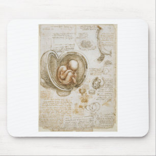Leonardo da Vinci Studien des Fötus im Mutterleib Mousepad