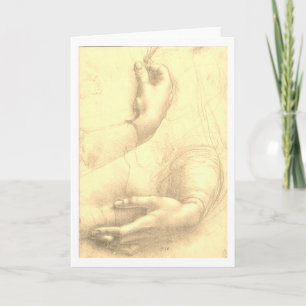 Leonardo da Vinci, Studium der Hände einer Frau Karte