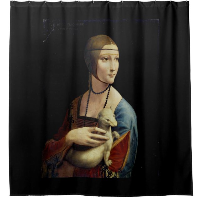Leonardo da Vinci – The Lady with an Ermine Duschvorhang (Vorderseite)