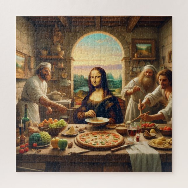 Leonardo Da Vinci unterhält einige Freunde (Vertikal)