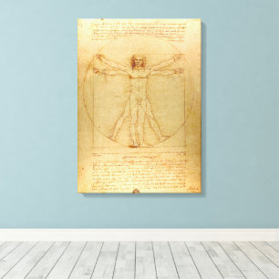 Leonardo Da Vinci, Vitruvian Man, Goldener Schnitt Leinwanddruck