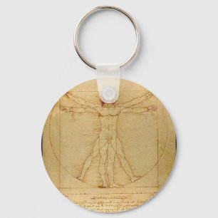 Leonardo da Vinci - Vitruvian Mann-Malerei Schlüsselanhänger