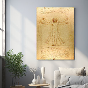 Leonardo Da Vinci, Vitruvianischer Mensch, Goldene Poster
