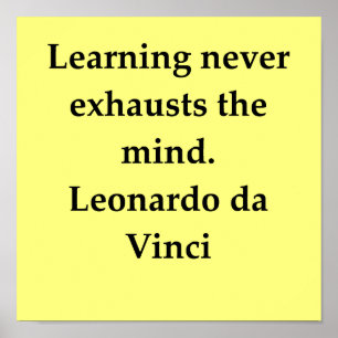 Leonardo da Vinci Zitat Poster