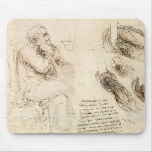 Leonardo da Vincis Alte-Mann-und-Wasser-Skizze Mousepad