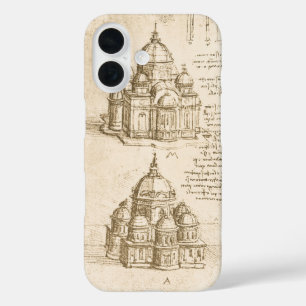 Leonardo da Vincis architektonische Kathedralstudi iPhone 16 Hülle
