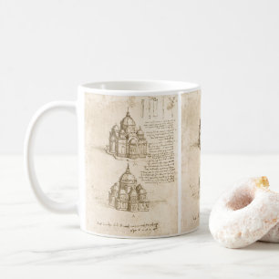 Leonardo da Vincis architektonische Kathedralstudi Kaffeetasse