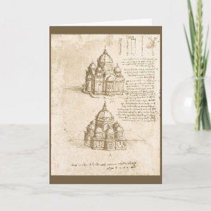 Leonardo da Vincis architektonische Kathedralstudi Karte